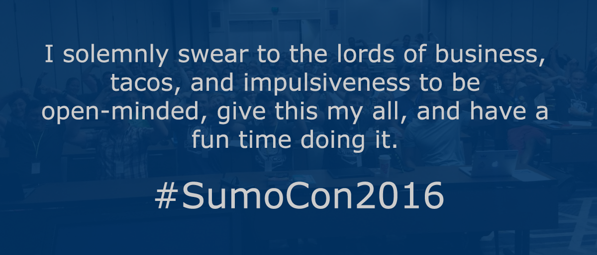 The SumoCon 2016 pledge